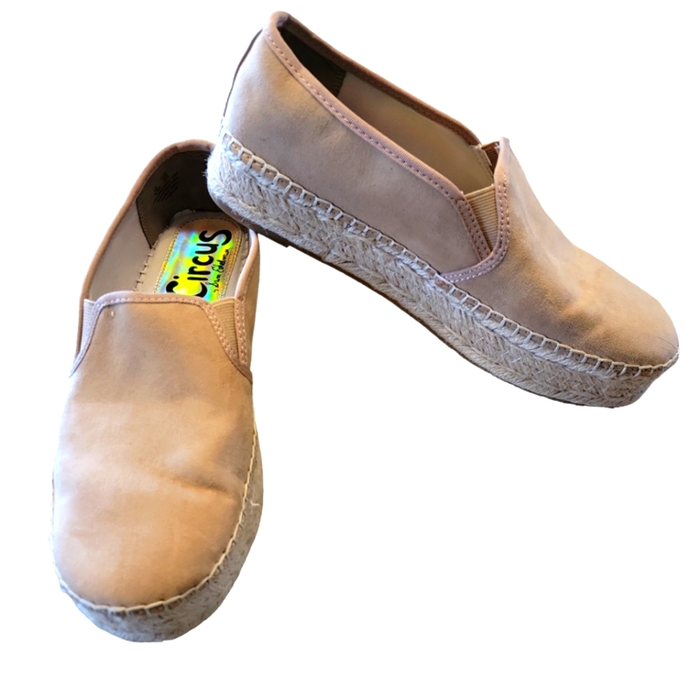 Circus by Sam Edelman, Carrin Platform Espadrille Shoe, Tan, Women's size 8.5 - Picture 1 of 4
